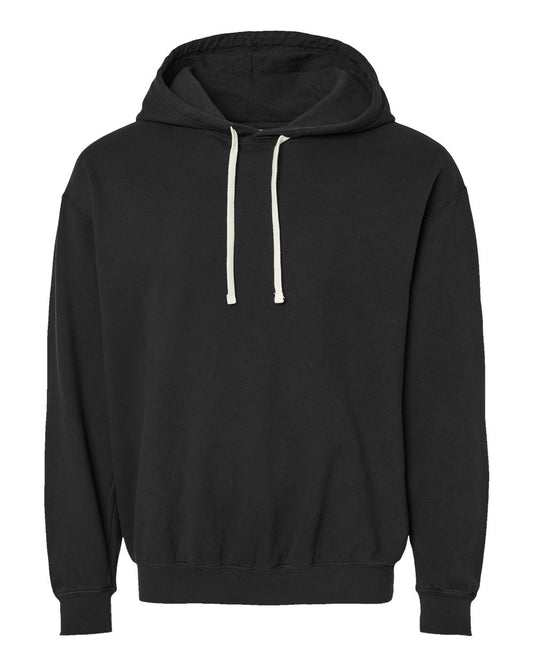 Comfort Colors 1467C Unisex Garment-Dyed Lightweight Hooded Sweatshirt - Black