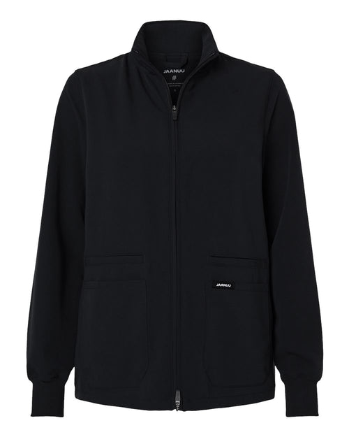 Jaanuu W60001 Women's Ceri Essential Full-Zip 6-Pocket Scrub Jacket