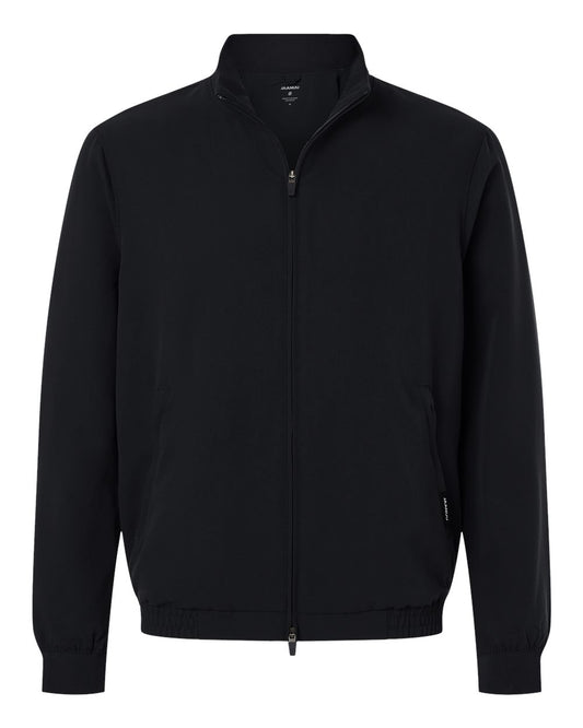 Jaanuu M60001 Men's Wolfe Everyday Full-Zip 6-Pocket Scrub Jacket - Black