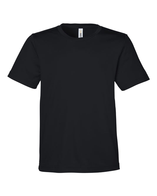 CORE365 CE10Y Youth Capital Performance T-Shirt - Black