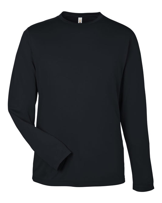 CORE365 CE10L Unisex Capital Long Sleeve Performance T-Shirt - Black
