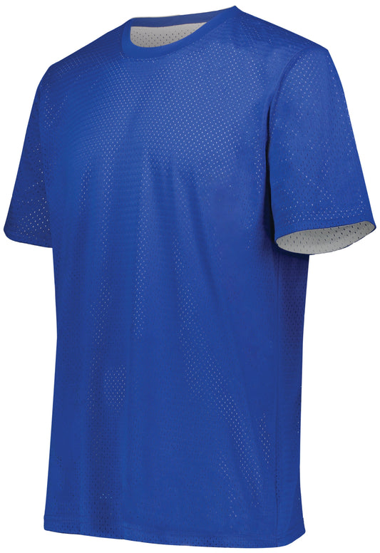 Augusta 1602 Short Sleeve Mesh Reversible Jersey - Royal/White