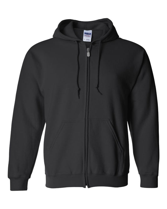 Gildan 18600 Unisex Heavy Blend™ Full-Zip Hooded Sweatshirt - Black