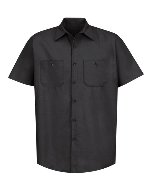Red Kap SP24 Men's Industrial Short Sleeve Work Shirt - Black