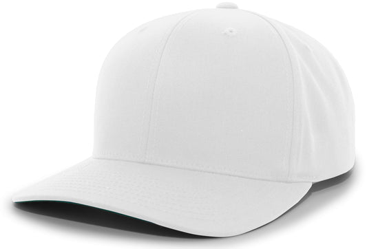 Pacific Headwear 302C Cotton-Poly Hook-And-Loop Adjustable Cap - White