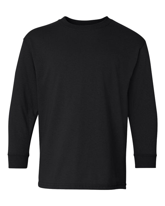 Gildan 5400B Youth Heavy Cotton™ Long Sleeve T-Shirt - Black