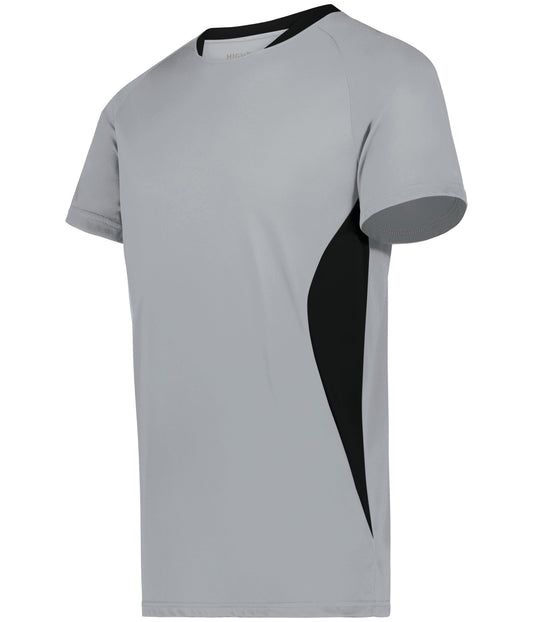 Augusta 322241 Youth Octane Soccer Jersey - Silver/Black