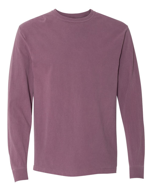 Comfort Colors 6014 Unisex Garment-Dyed Heavyweight Long Sleeve T-Shirt - Berry