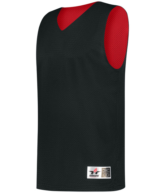 Alleson Athletic 560R Mesh Reversible Practice Basketball Jersey - Black/Red