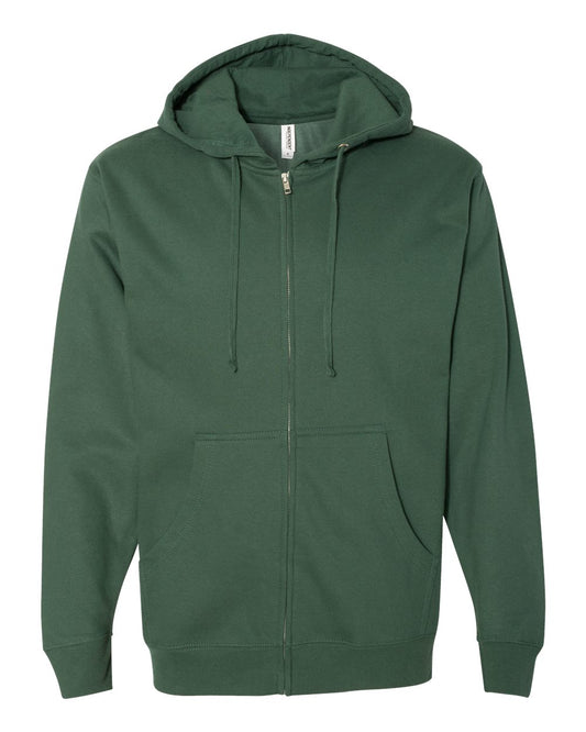 Independent Trading Co. SS4500Z Unisex Midweight Full-Zip Hooded Sweatshirt - Alpine Green