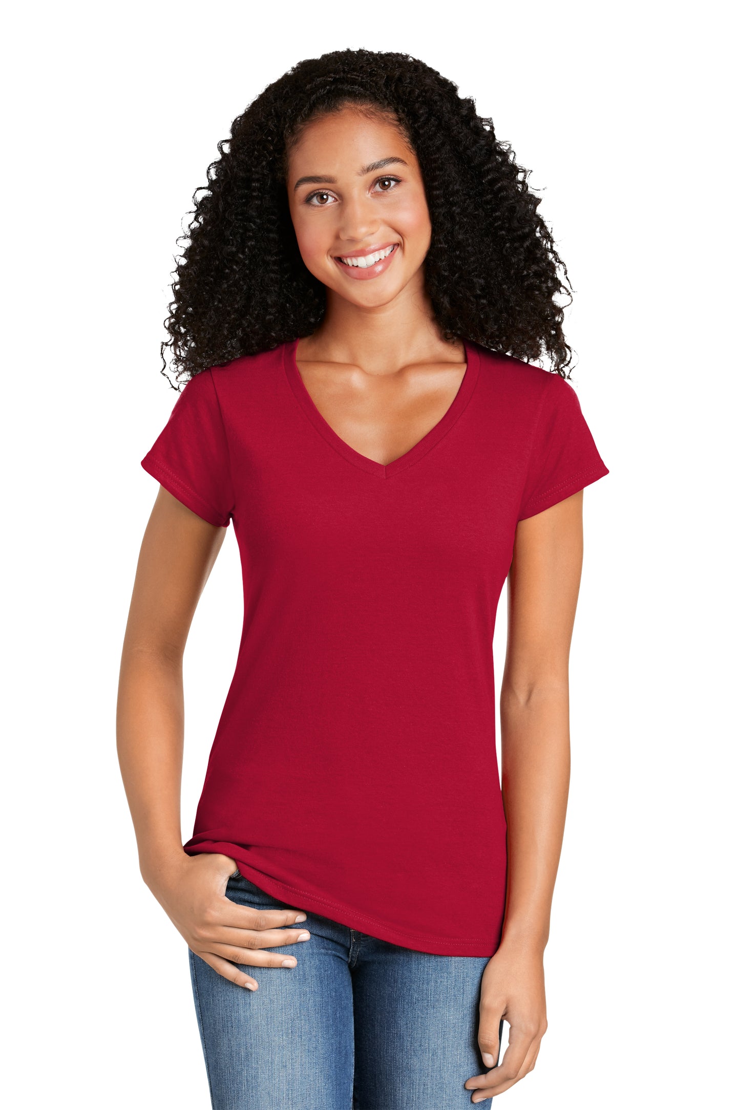 Camiseta Softstyle Fit con cuello en V para mujer