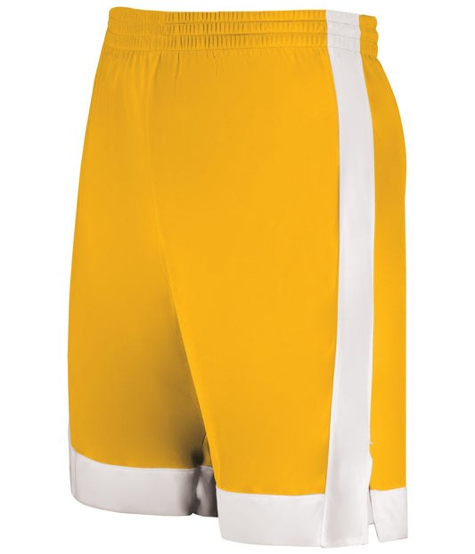 Augusta 6889 Match-Up Basketball Shorts - Gold/White