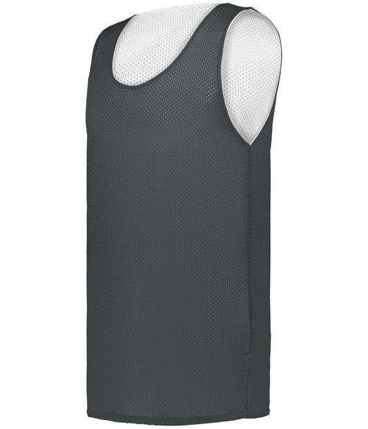 Badger Sport 252900 Youth Mesh Reversible Basketball Jersey - Graphite/White