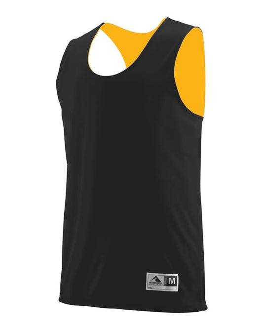 Augusta Sportswear 148 Unisex Reversible Wicking Tank Top - Black/ Gold