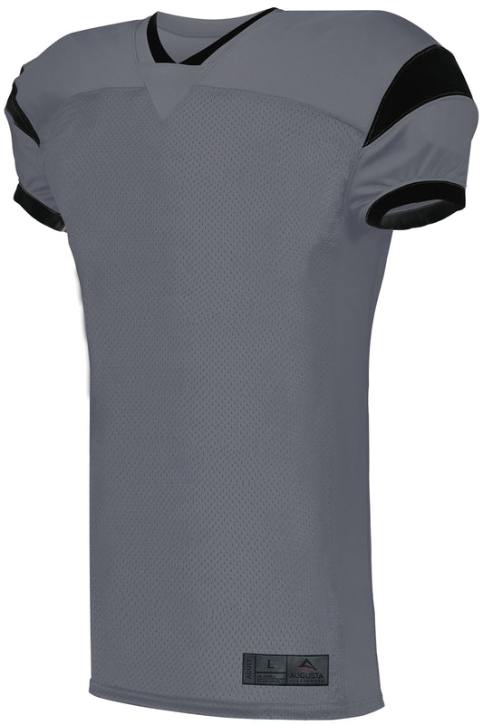 Augusta 9583 Youth Slant Football Jersey - Graphite/Black