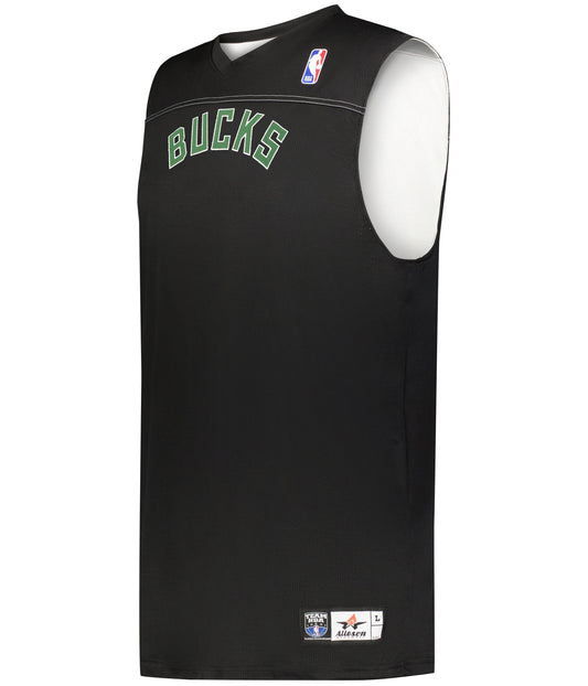 Alleson Athletic A105LY Youth NBA Reversible Team Basketball Jersey - Nba Milwaukee Bucks Bk/White