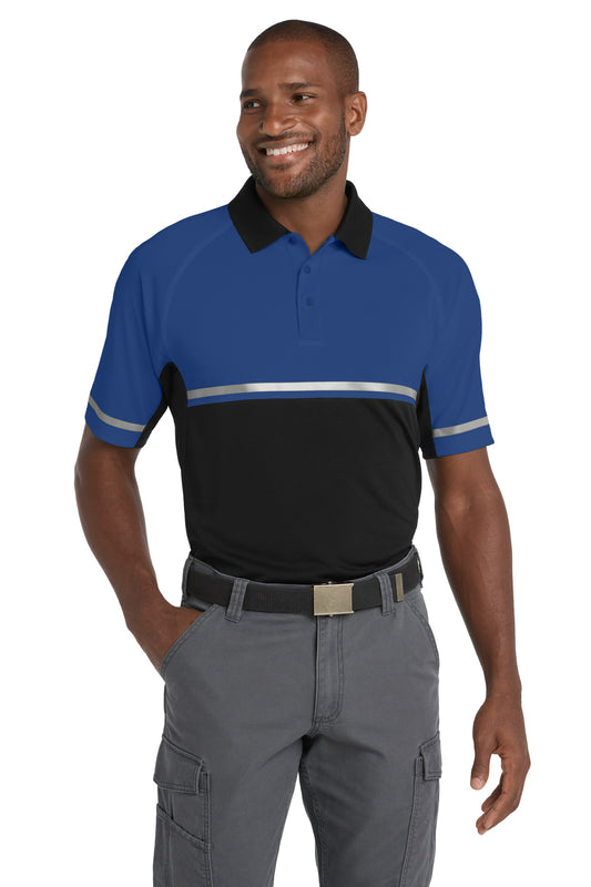 CornerStone CS423 Select Lightweight Snag-Proof Enhanced Visibility Polo - Royal/ Black