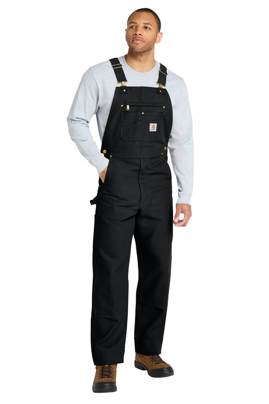 Carhartt CT102776 Duck Unlined Bib Overalls - Black
