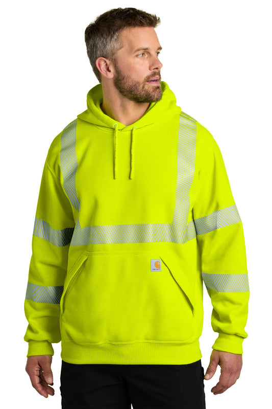 Carhartt CT104987 ANSI 107 Class 3 Hooded Sweatshirt - Brite Lime