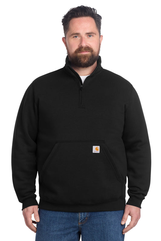 Carhartt CT105294 Midweight 1/4-Zip Mock Neck Sweatshirt - Black