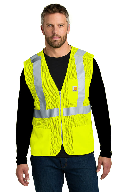 Carhartt CT106171 ANSI Class 2 Mesh Zip-Front Vest - Brite Lime