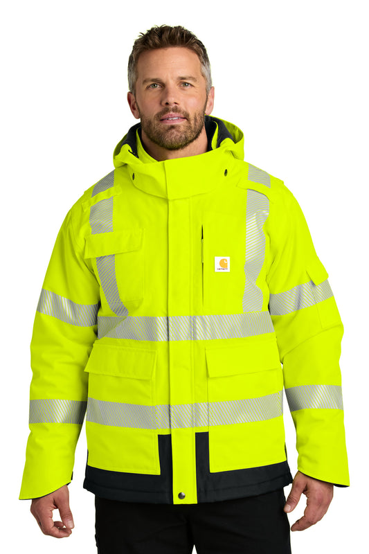 Carhartt CT106694 ANSI 107 Class 3 Waterproof Heavyweight Insulated Jacket - Brite Lime