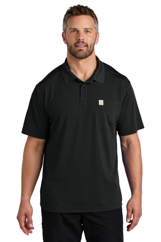 Carhartt Force CT106880 Snag-Resistant Pocket Polo - Black