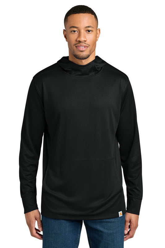 Carhartt Force CT106923 Sun Defender Long Sleeve Hooded T-Shirt - Black
