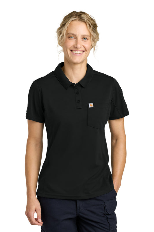 Carhartt CTC12119 Women's FLD & RSCU Polo - Black