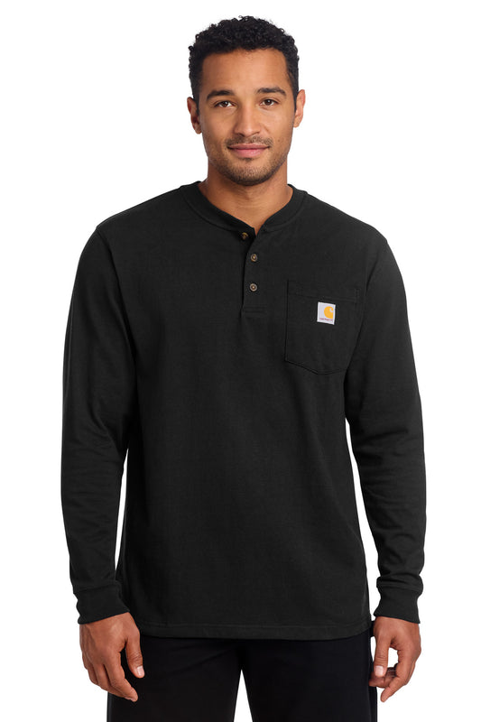 Carhartt CTK128 Long Sleeve Henley T-Shirt - Black