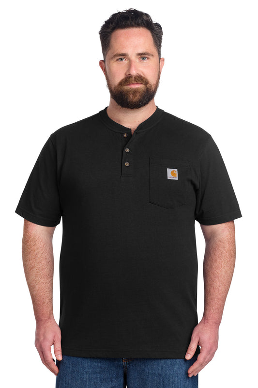 Carhartt CTK84 Short Sleeve Henley T-Shirt - Black