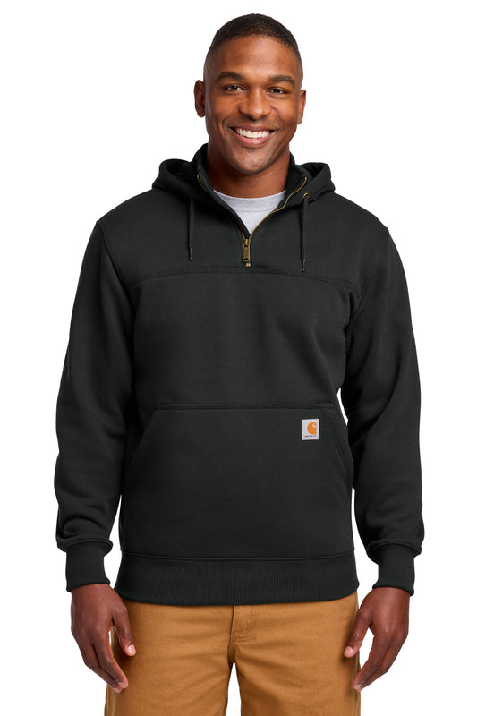 Carhartt CTT100617 Tall Rain Defender Paxton Heavyweight Hooded Zip Mock Sweatshirt - Black