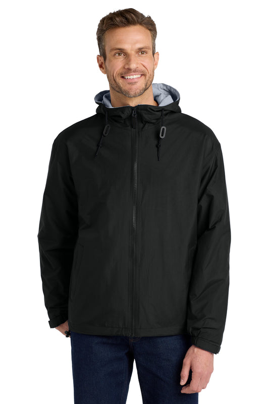 Port Authority JP56 Team Jacket - Black/ Light Oxford
