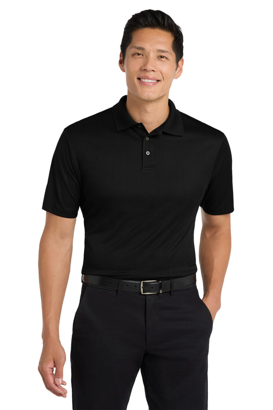 Port Authority K528 Performance Fine Jacquard Polo - Black