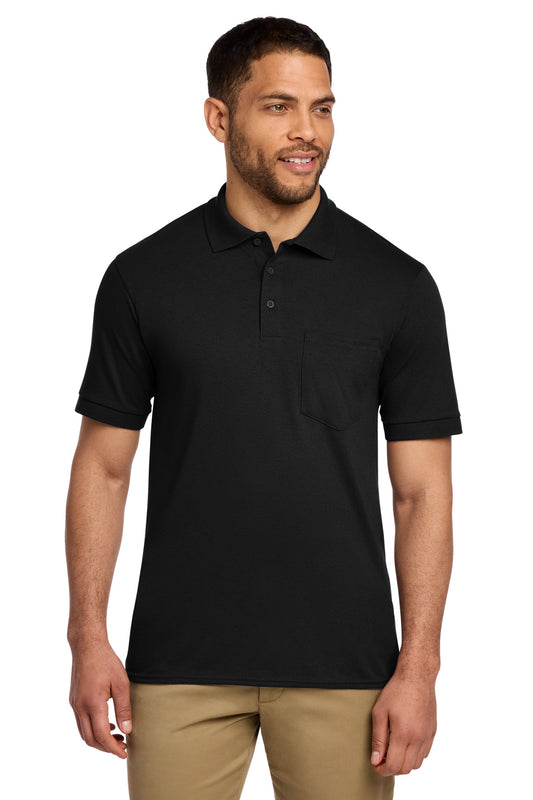 Port & Company KP55P Core Blend Jersey Knit Pocket Polo - Jet Black