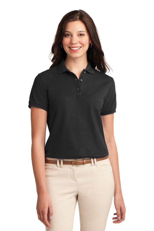 Port Authority L500 Ladies Silk Touch Polo - Black