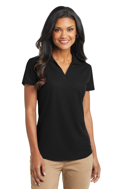 Port Authority L572 Ladies Dry Zone Grid Polo - Black