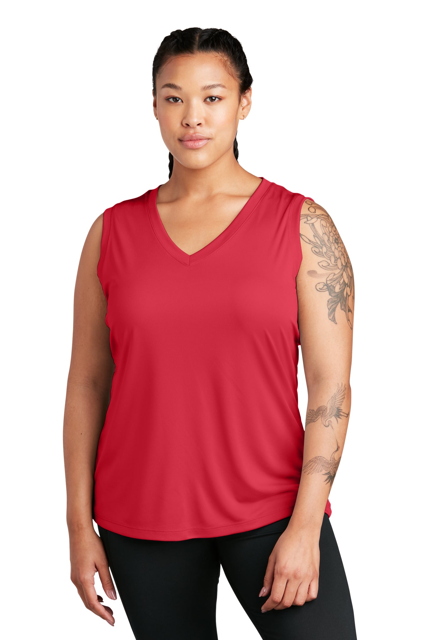 Camiseta sin mangas con cuello en V PosiCharge® Competitor™ para mujer