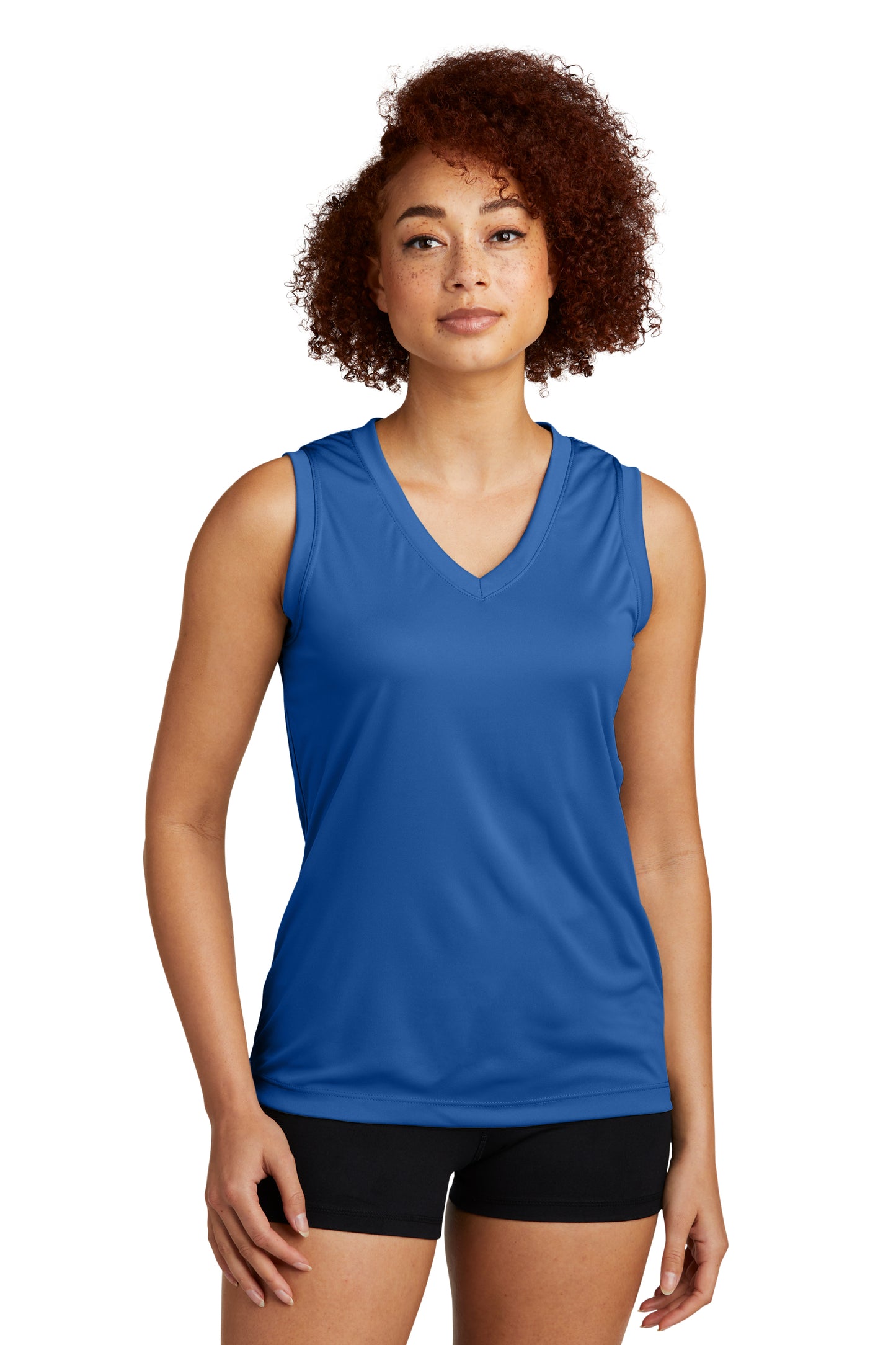 Camiseta sin mangas con cuello en V PosiCharge® Competitor™ para mujer