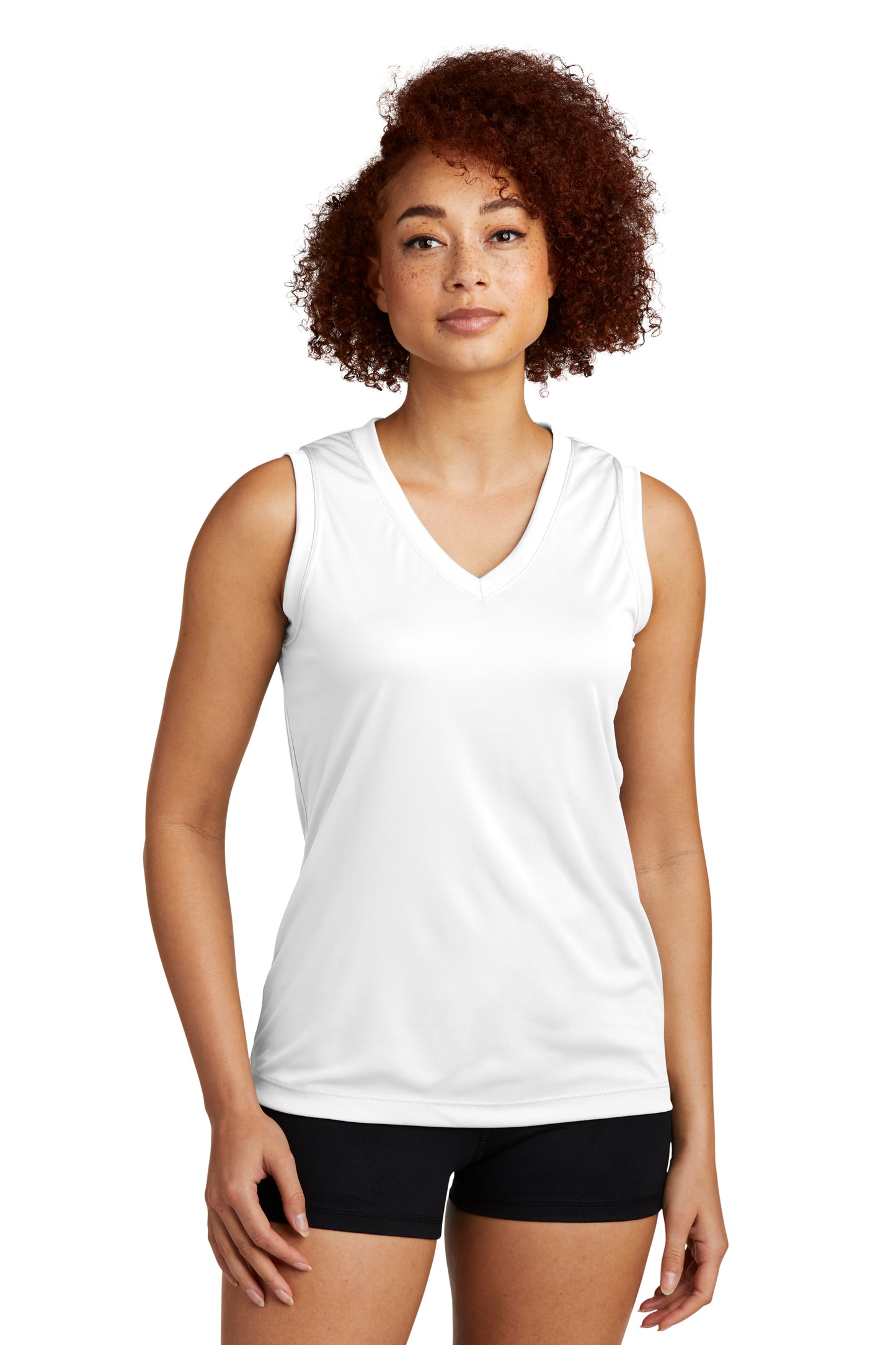 Camiseta sin mangas con cuello en V PosiCharge® Competitor™ para mujer