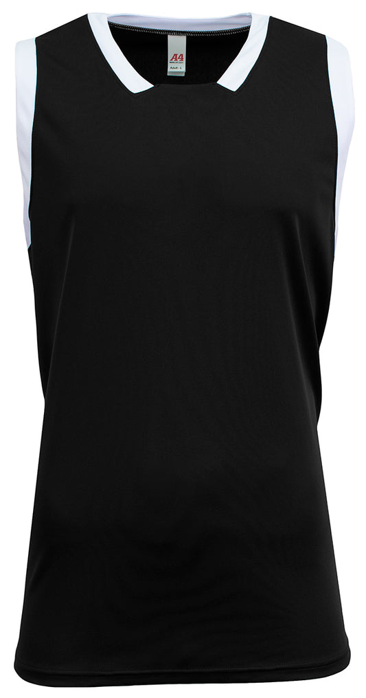 A4 N2505 Sprint Single Ply Basketball Jersey - Black/White