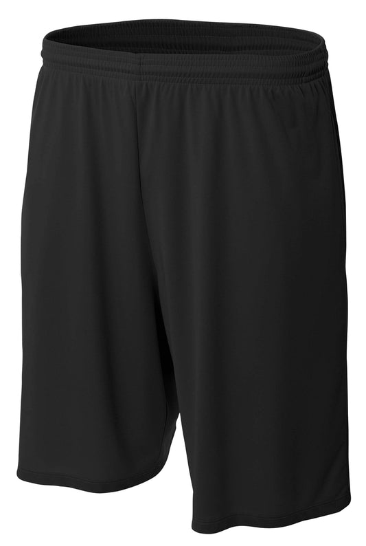 A4 N5338 9" Moisture Management Pocketed Short - Black