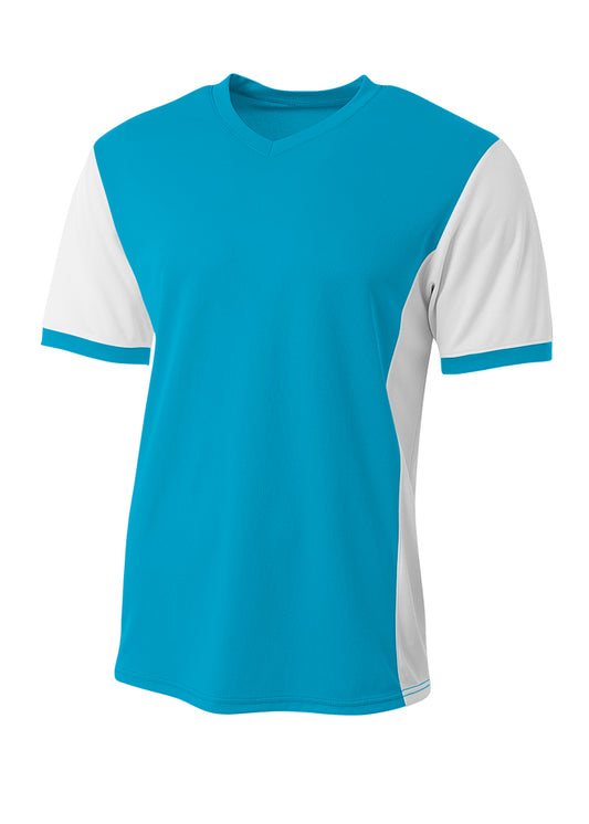 A4 NB3017 Youth Premier Soccer Jersey - Electric Blue White