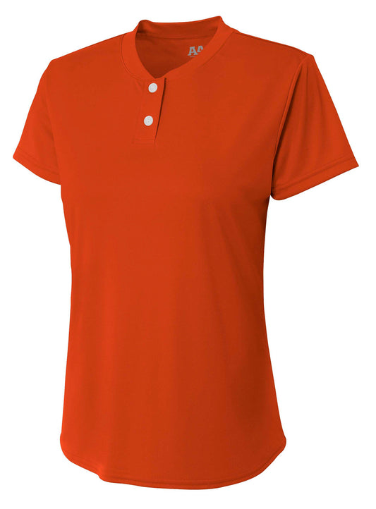 A4 NW3143 Women's Tek 2-Button Henley - Athletic Orange