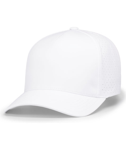Pacific Headwear P424 Weekender Perforated Snapback Cap - White