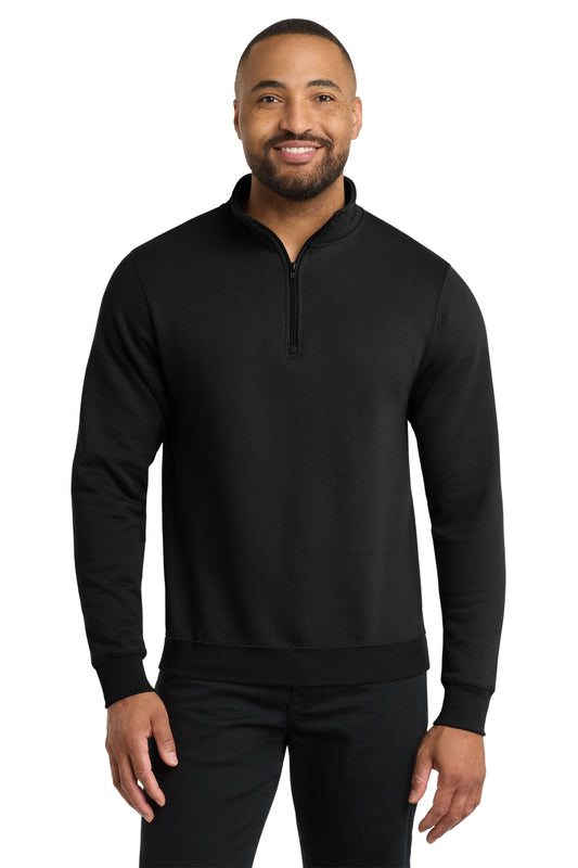 Port & Company PC78Q Core Fleece 1/4-Zip Pullover Sweatshirt - Jet Black