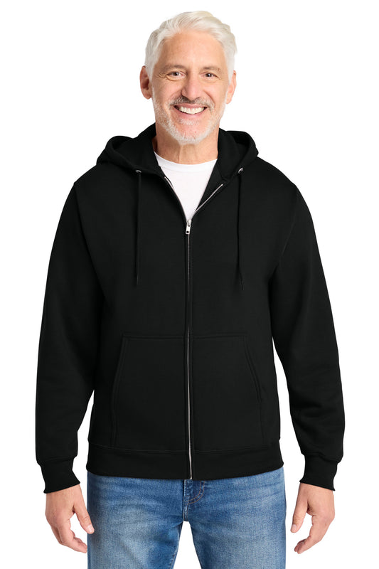 Port & Company PC78ZH Core Fleece Full-Zip Hooded Sweatshirt - Jet Black