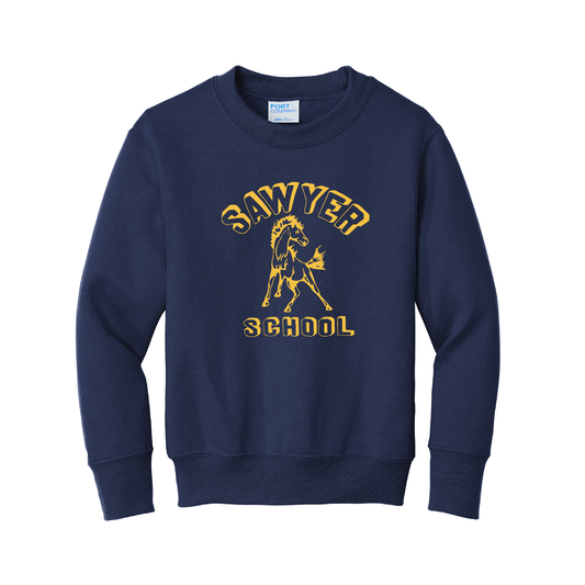 Youth Navy Pullover Sweater Sawyer Elementary