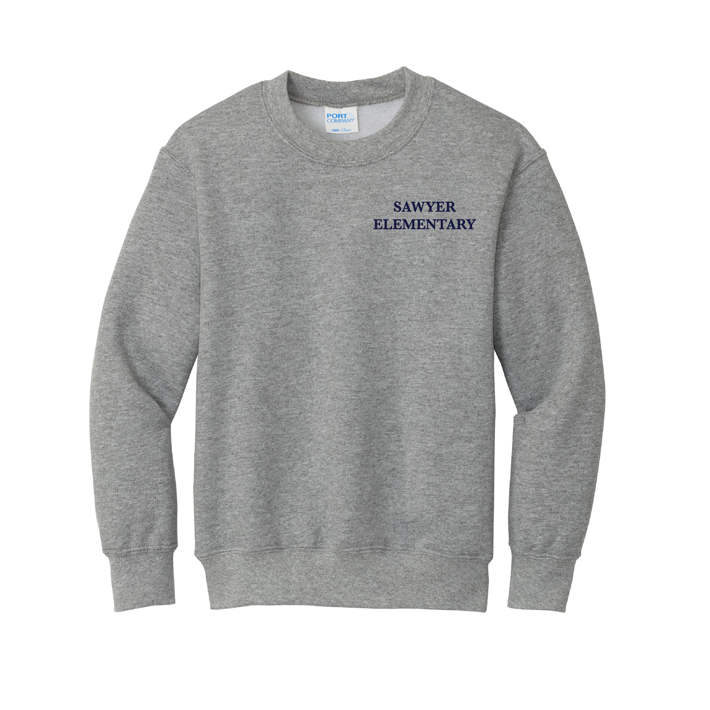 Youth Pullover Grey Sweater Sawyer Elementary